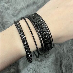 Elegant Black Bangle Set Of 9